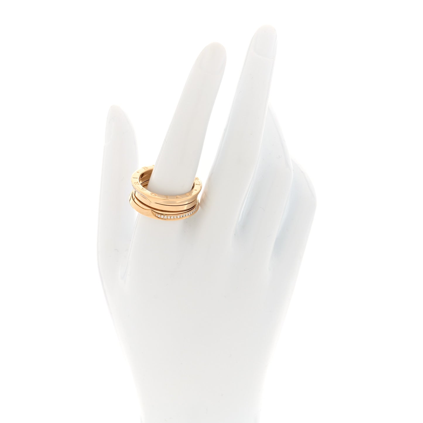 18K Yellow Gold Diamond B.Zero1 Three-Band Ring 63 10.25