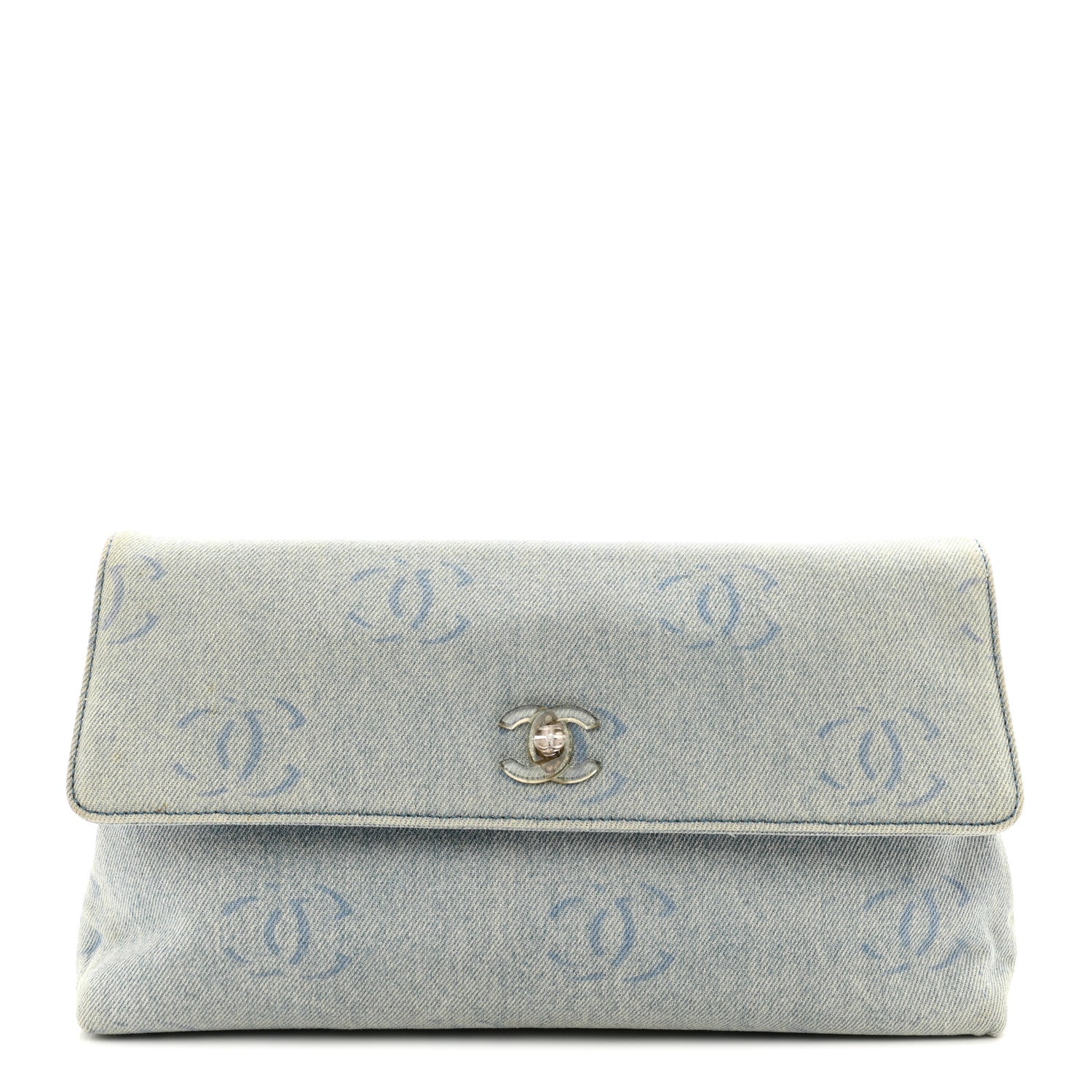 Chanel Denim CC Clutch Blue 1 of 10