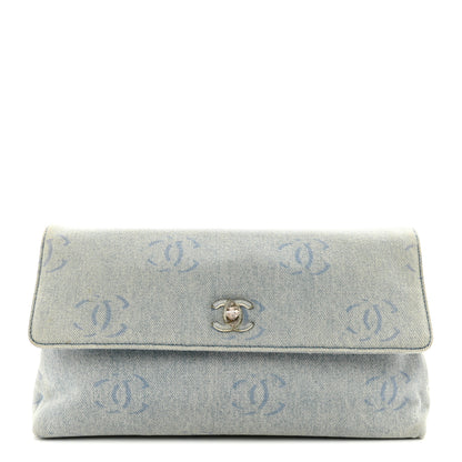 Chanel Denim CC Clutch Blue 1 of 10