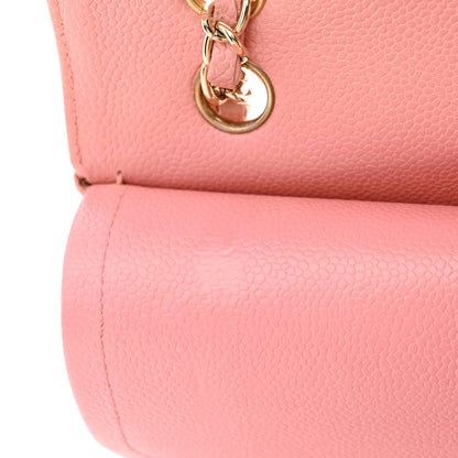 Chanel Caviar Quilted Medium Double Flap Pink 12 of 14