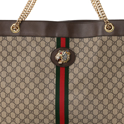 Gucci GG Supreme Monogram Large Rajah Chain Tote Beige New Acero 9 of 15