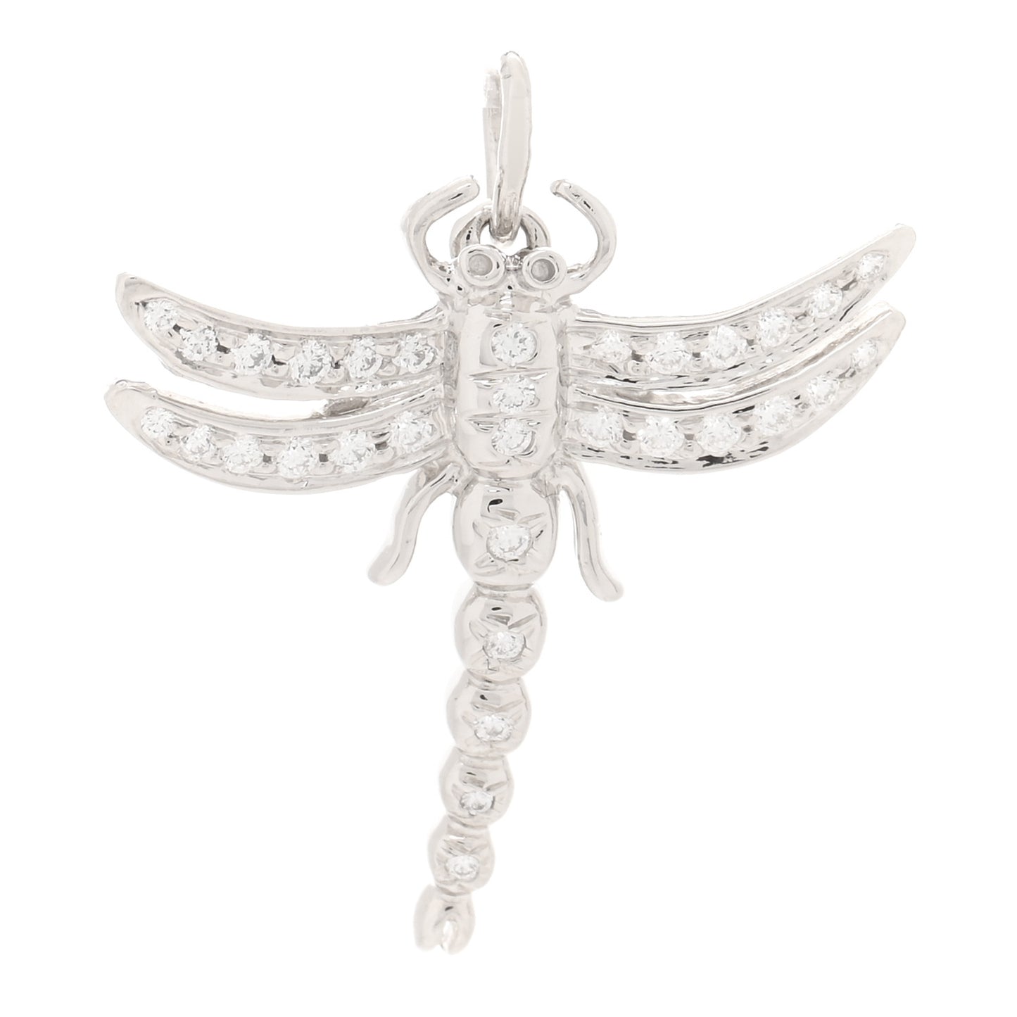 Platinum Diamond Dragonfly Pendant
