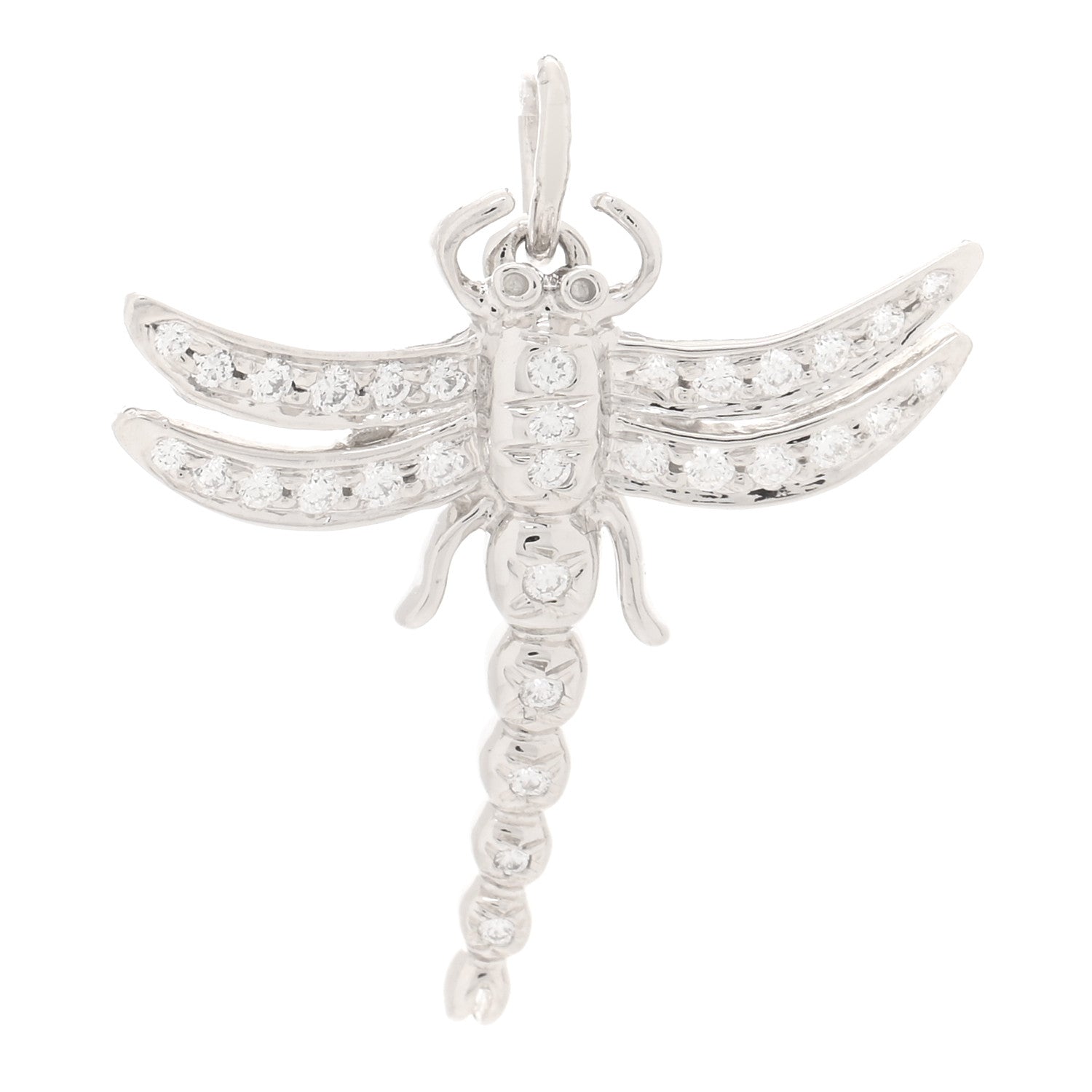 Tiffany Platinum Diamond Dragonfly Pendant 1 of 4