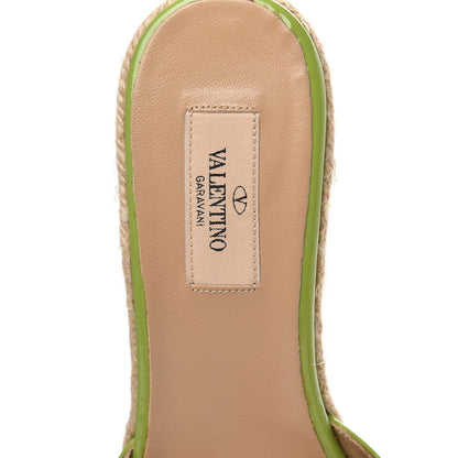 Valentino Garavani Patent Mena Bow Espadrille Wedges 40.5 Pop Apple 7 of 7