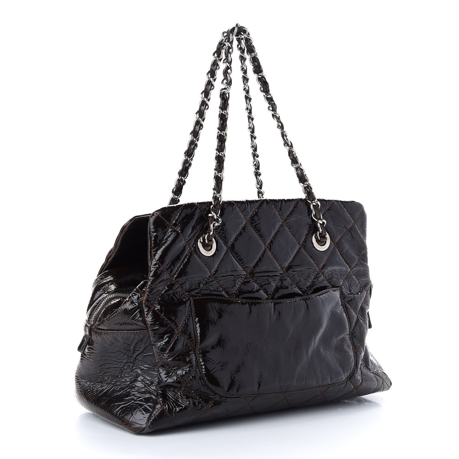 Chanel Patent Quilted Petit Timeless Shopping Tote PTT 3 of 13