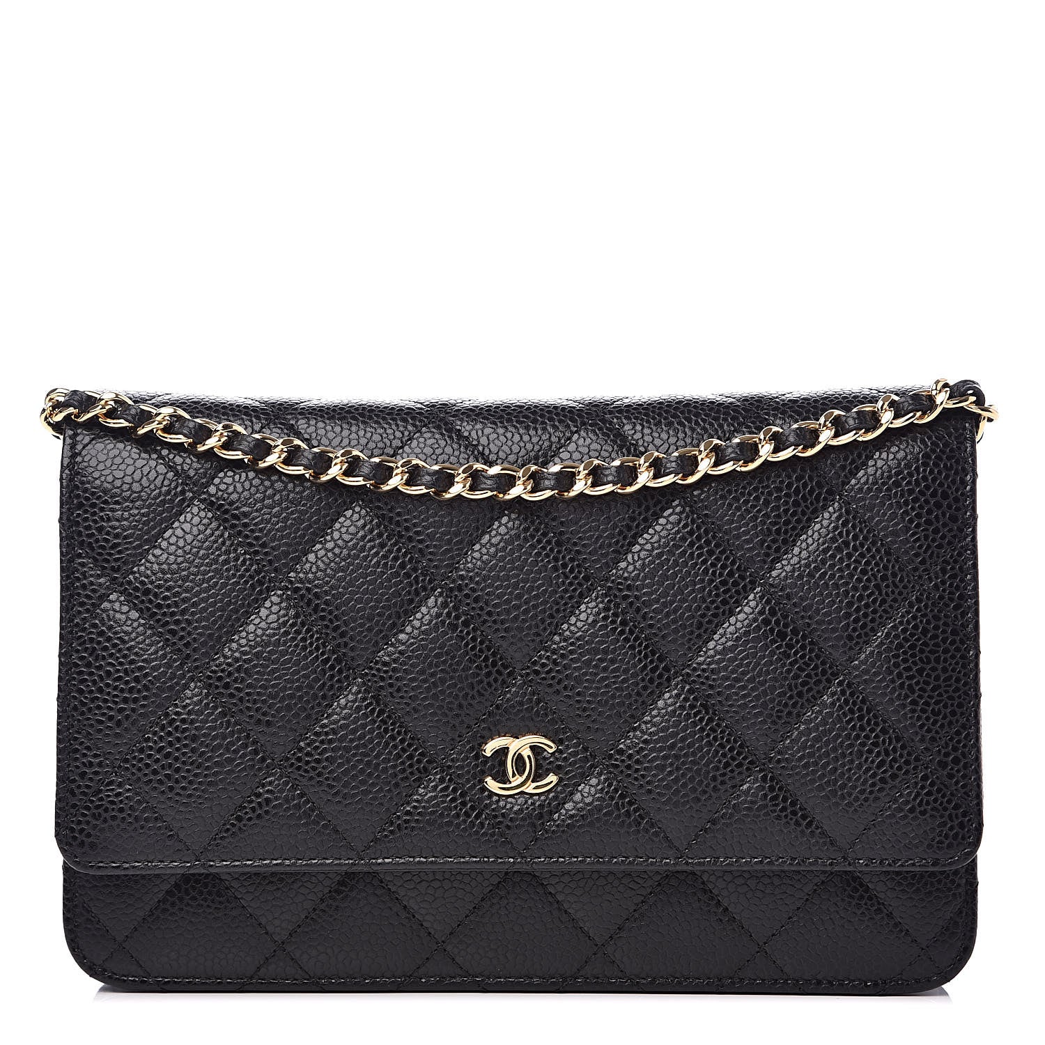 Chanel Caviar Quilted Wallet On Chain WOC Black 1 of 12