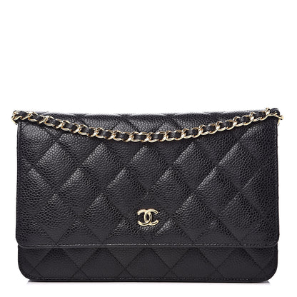 Chanel Caviar Quilted Wallet On Chain WOC Black 1 of 12