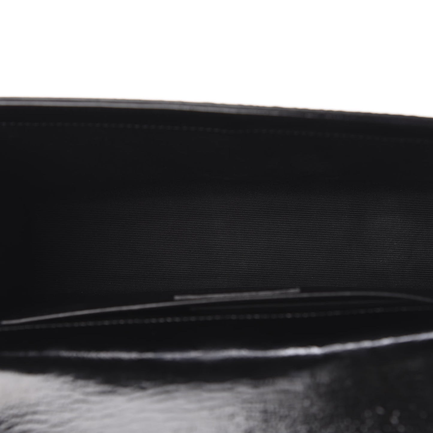 Crackled Patent Medium Monogram Kate Satchel Black
