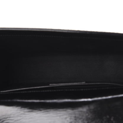 Saint Laurent Crackled Patent Medium Monogram Kate Satchel Black 5 of 8