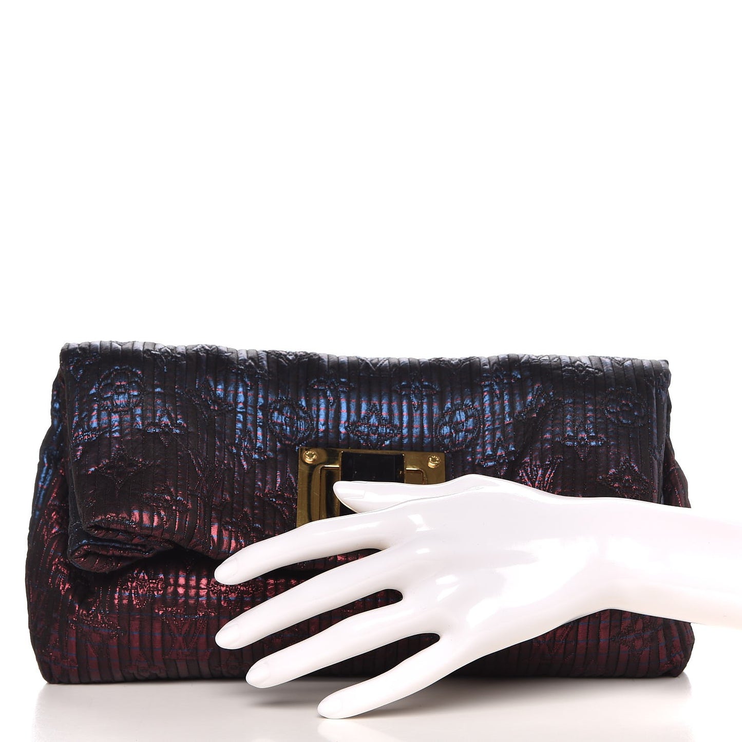 Jacquard Quilted Monogram Altair Clutch Marine