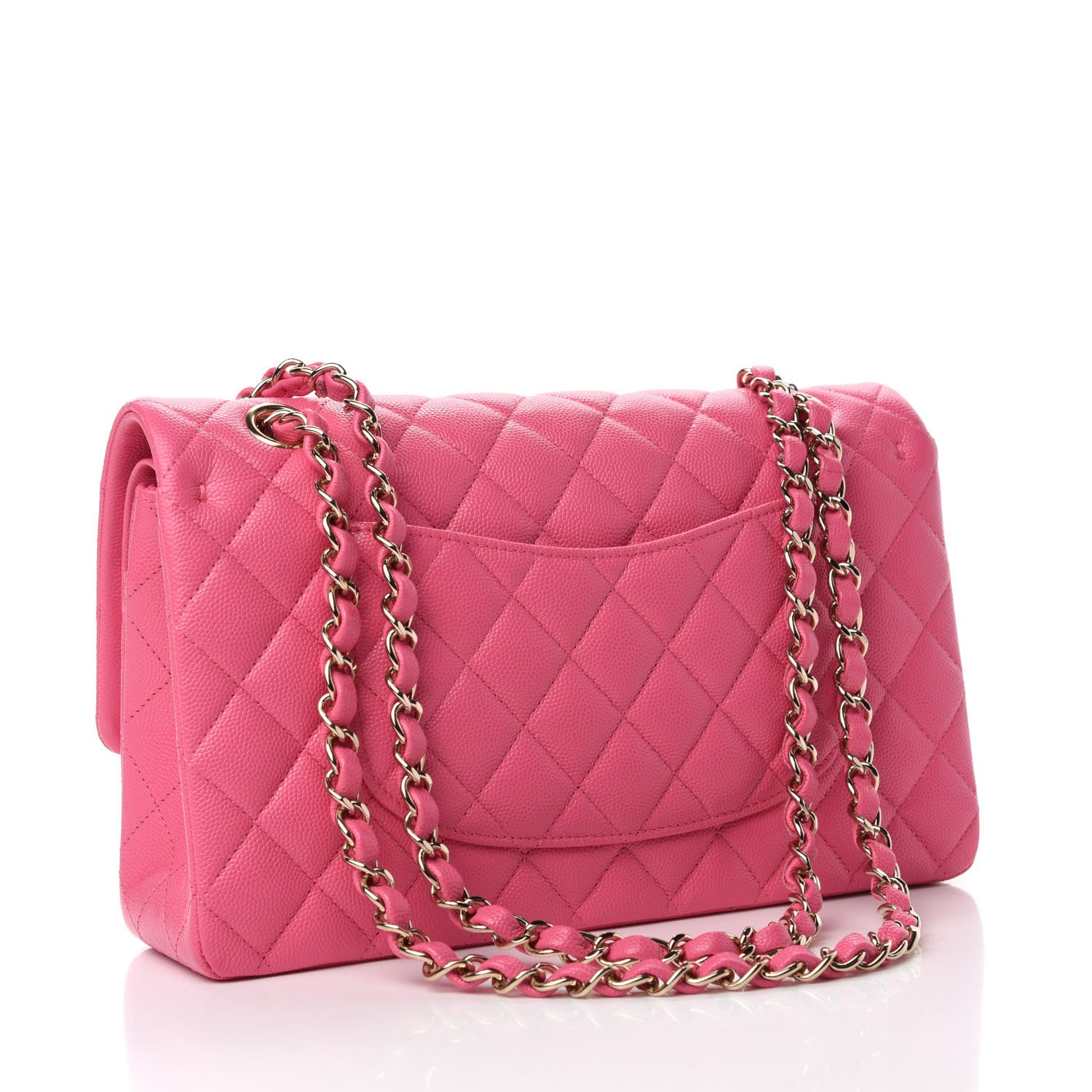 Chanel Caviar Quilted Medium Double Flap Pink 3 of 11