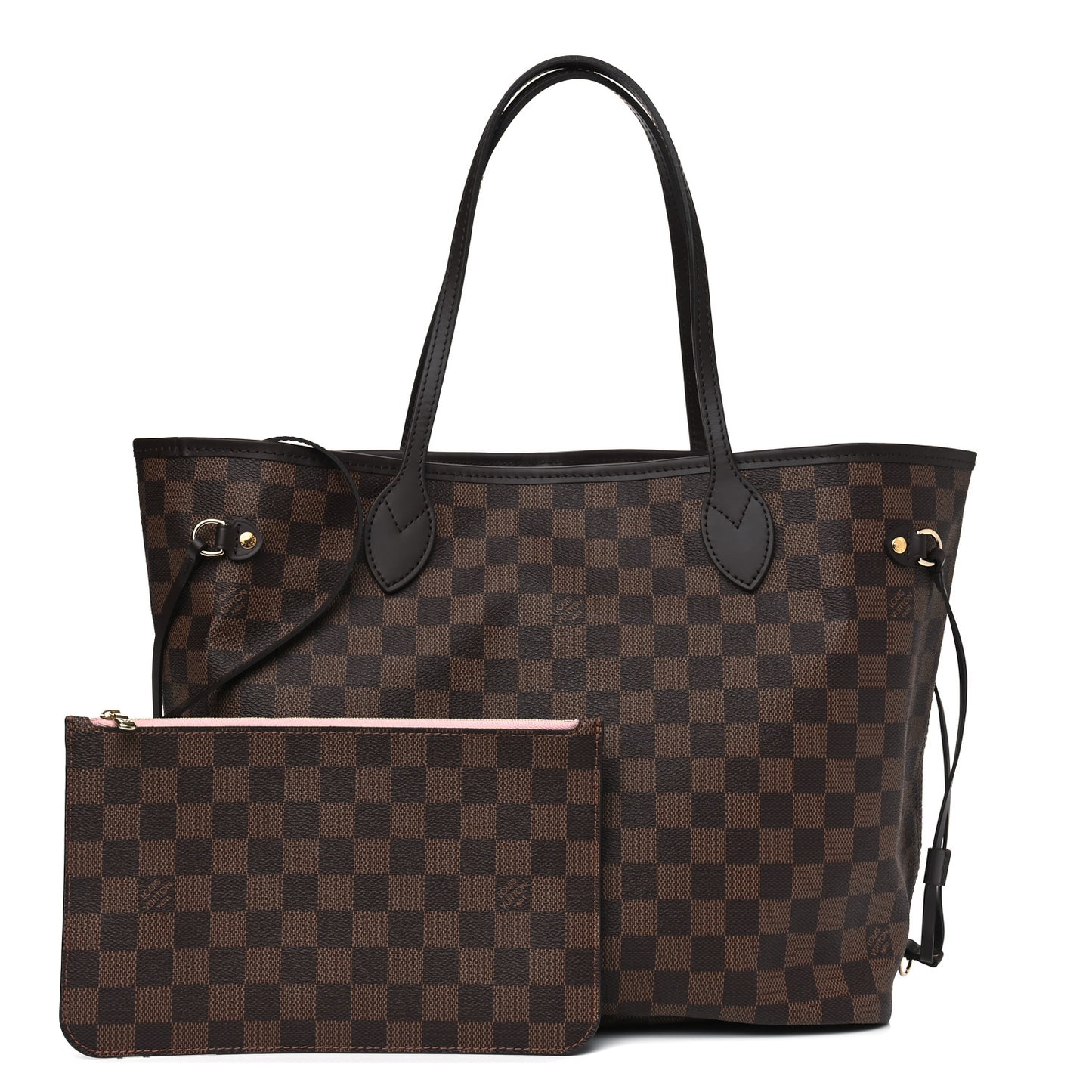 Damier Ebene Neo Neverfull MM Rose Ballerine
