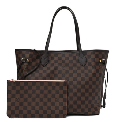 Louis Vuitton Damier Ebene Neo Neverfull MM Rose Ballerine 1 of 8