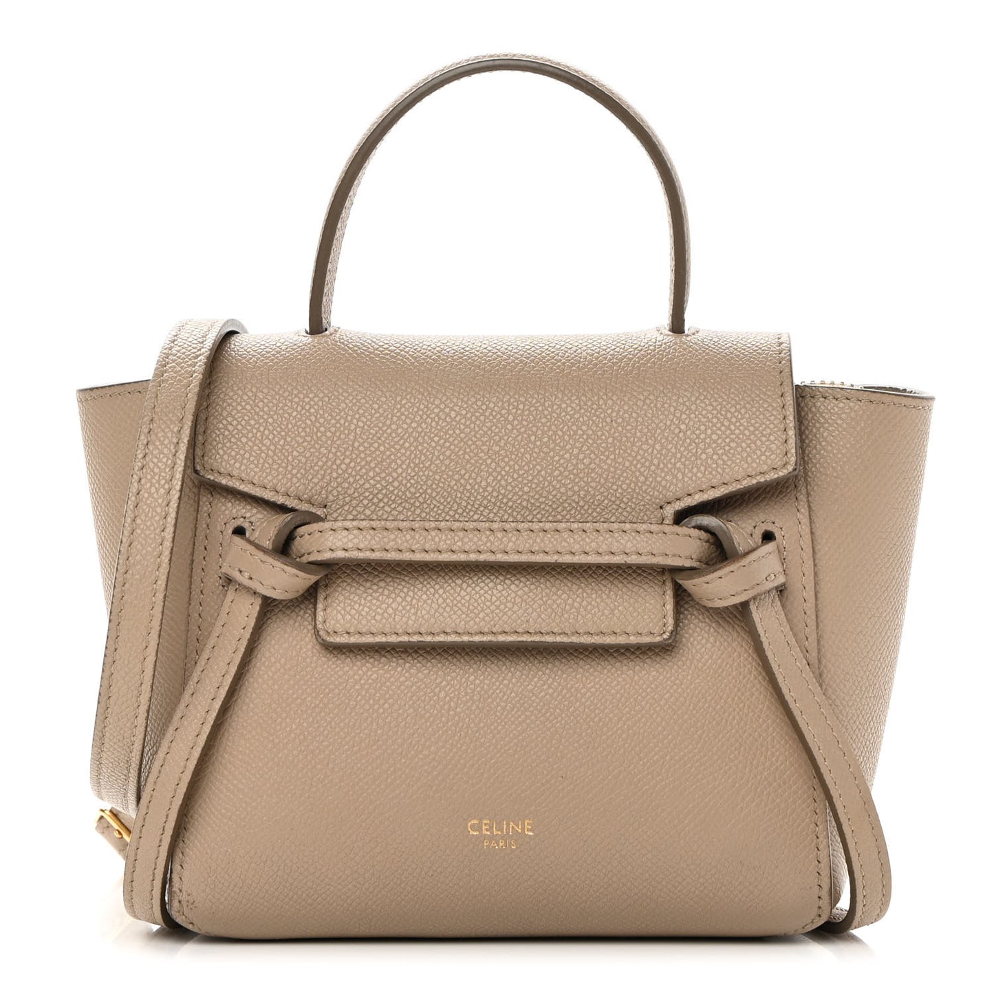 Grained Calfskin Pico Belt Bag Light Taupe
