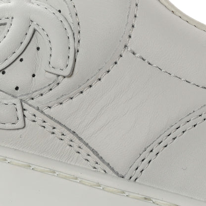 Chanel Calfskin CC Womens Sneakers 38.5 White 8 of 11