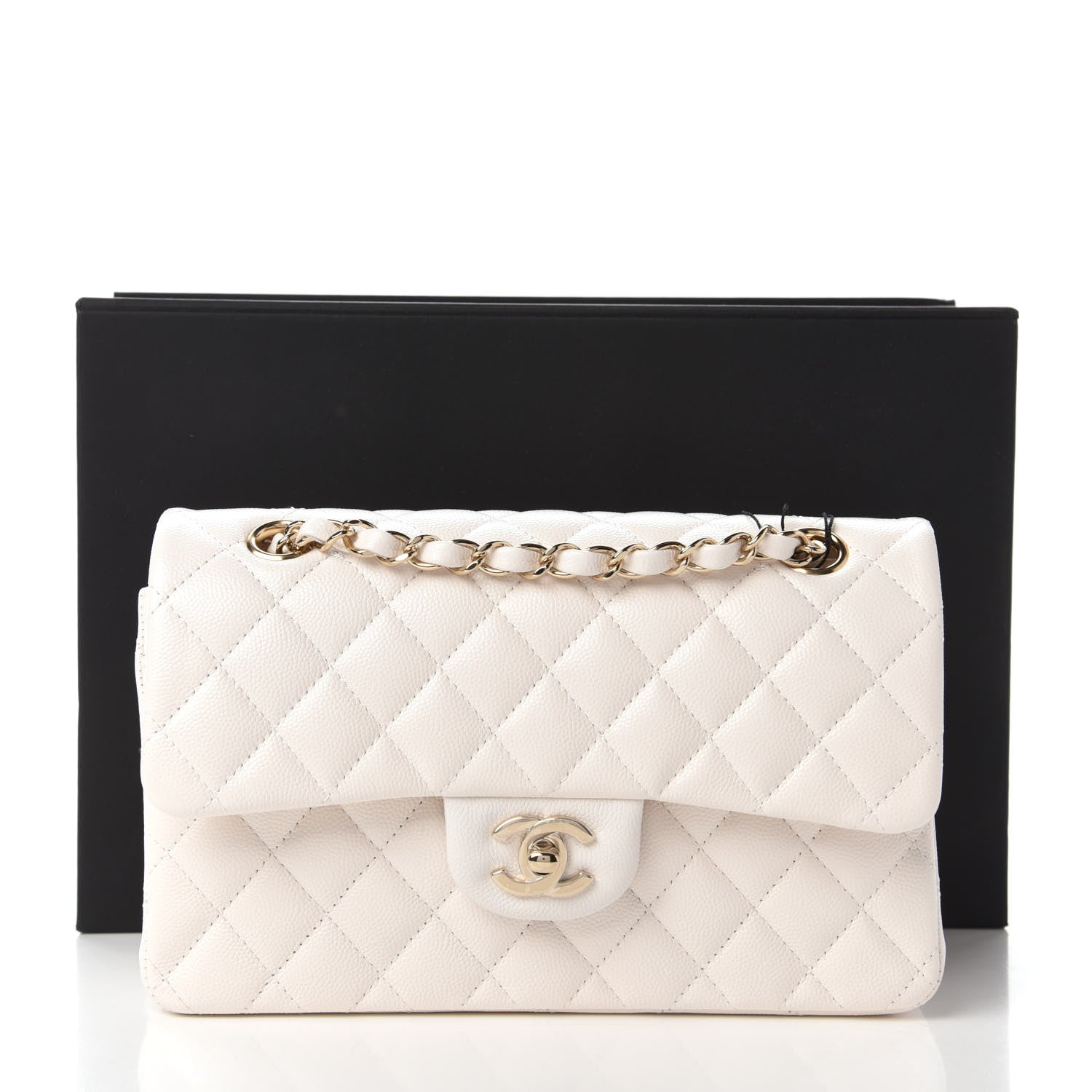Chanel Caviar Quilted Small Double Flap White 11 of 11