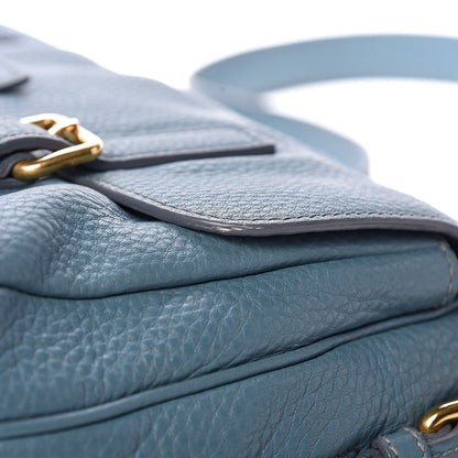 Prada Vitello Daino Push Lock Messenger Bag Marine 15 of 18