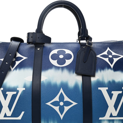 Louis Vuitton Monogram Escale Keepall Bandouliere 50 Blue 8 of 10