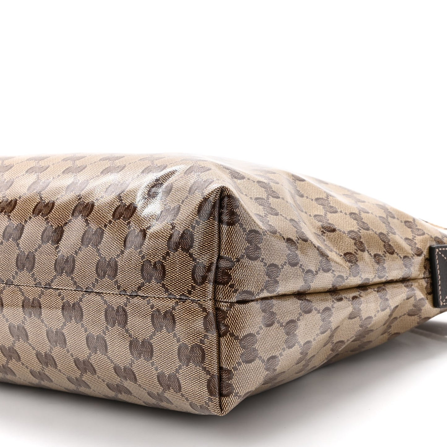 Crystal Monogram Large Flat Messenger Bag Dark Brown