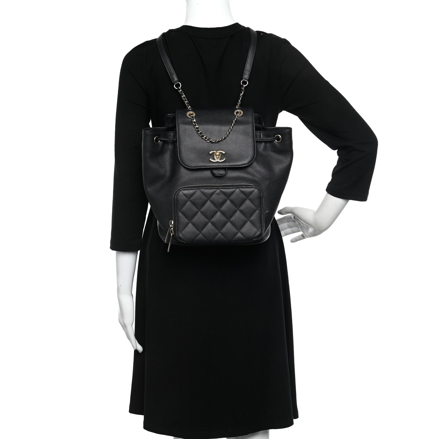 Chanel Caviar Quilted Business Affinity Backpack Black 2 of 12