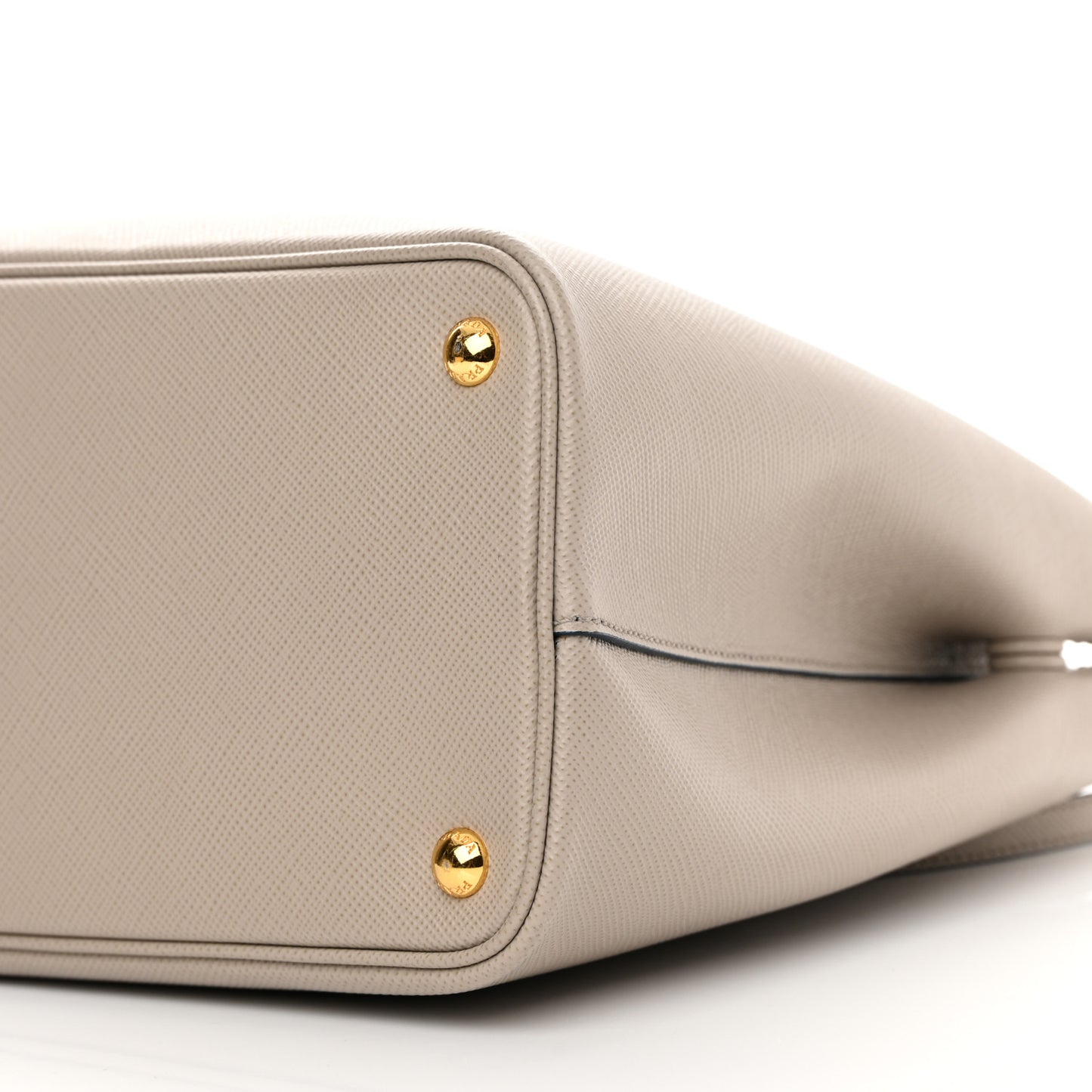 Saffiano Cuir Medium Double Bag Pomice Bluette