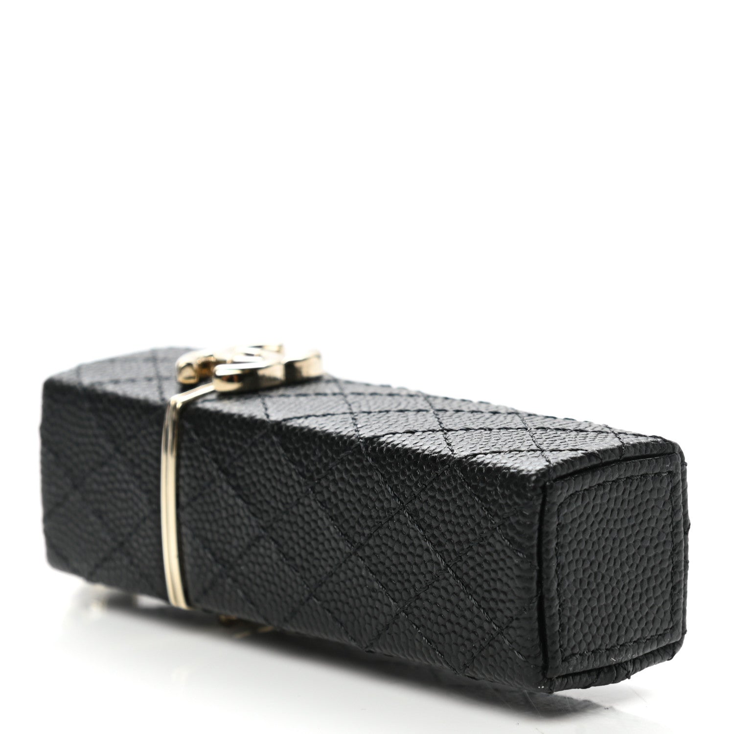 Chanel Caviar Stitched Lipstick Case On Chain Black 4 of 9