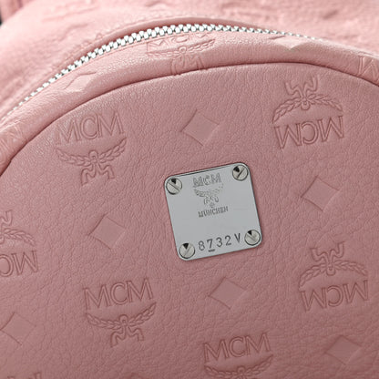 MCM Calfskin Ottomar Monogram Small Backpack Pink 10 of 10