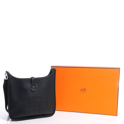 Hermes Taurillon Clemence Evelyne III PM Black 5 of 16