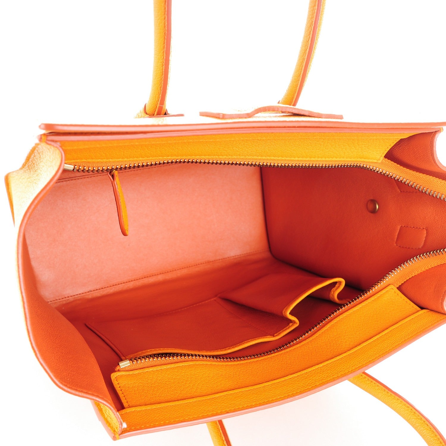 Celine Goatskin Micro Luggage Light Orange 5 of 7