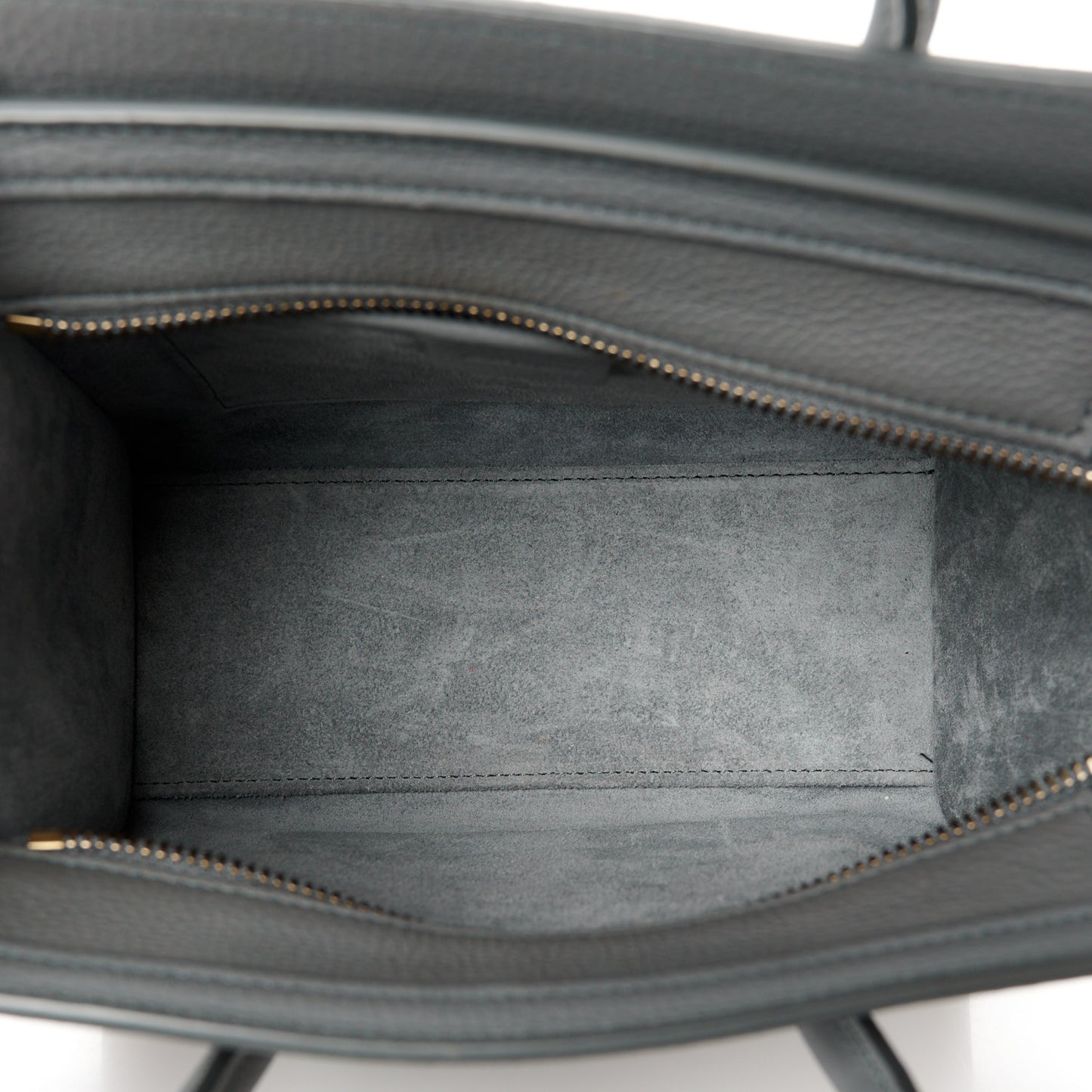 Drummed Calfskin Nano Luggage Kohl