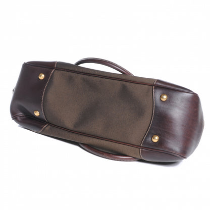 Prada Jacquard Logo Frame Tote Brown 4 of 7