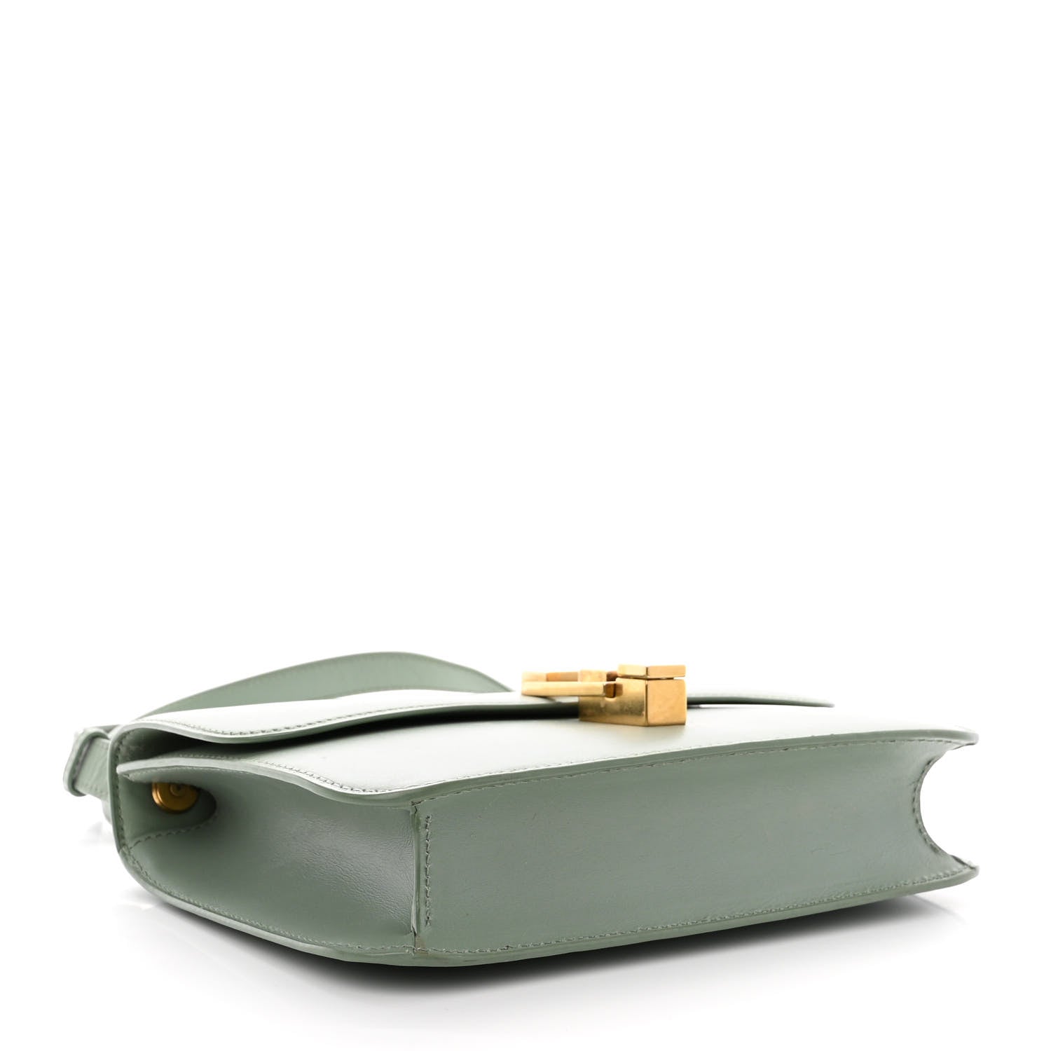 Saint Laurent Smooth Calfskin Carre Satchel Vert Opaline 4 of 14