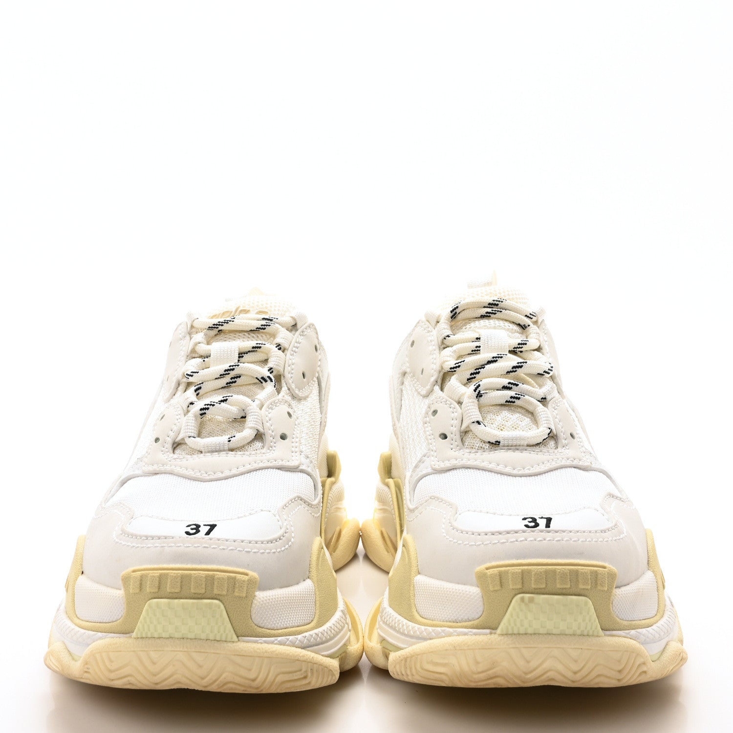 Balenciaga Fabric Mesh Womens Triple S Sneakers 37 White 3 of 8