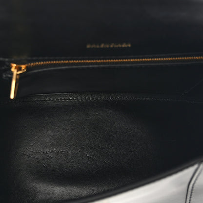 Balenciaga Shiny Box Calfskin Small Hourglass Top Handle Bag Black 5 of 9