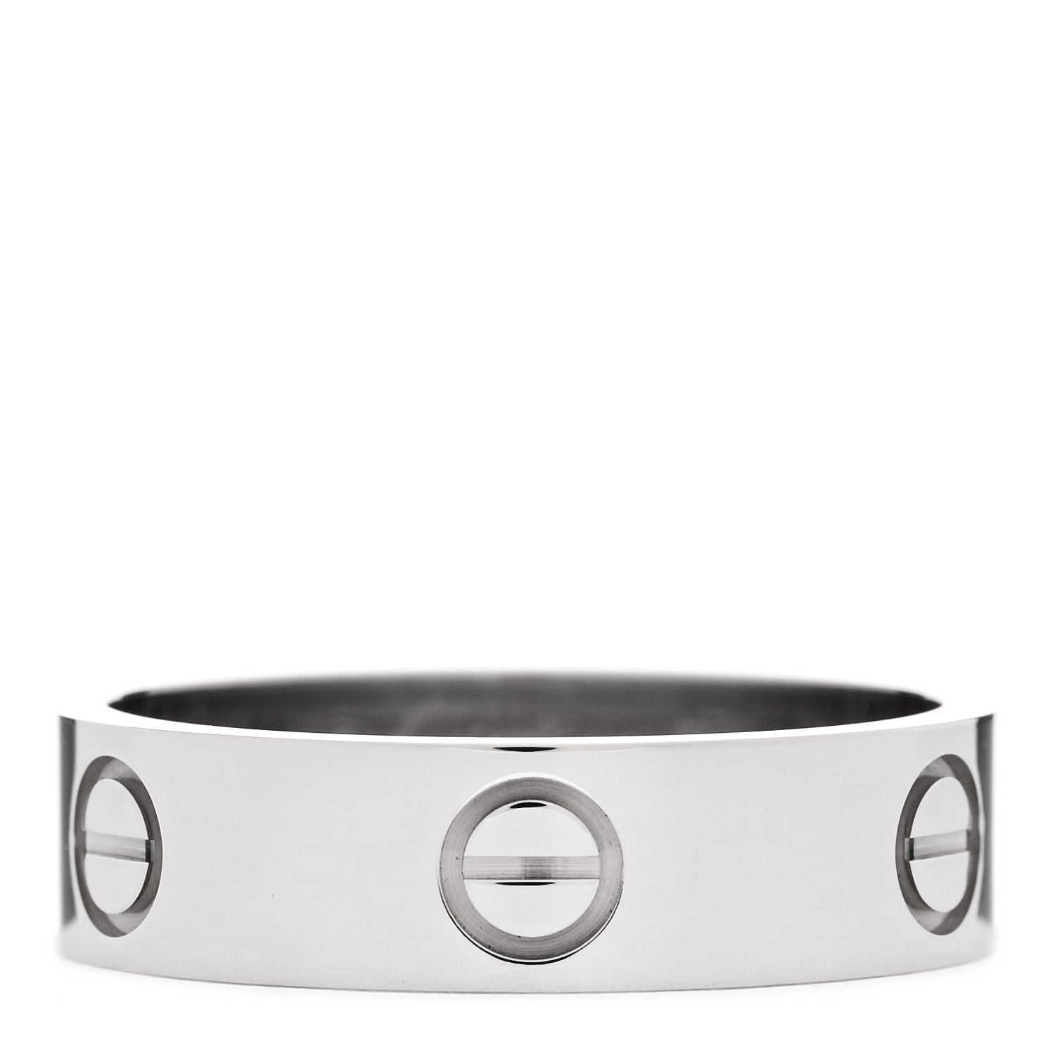 Cartier 18K White Gold 5.5mm LOVE Ring 58 8.25 1 of 5