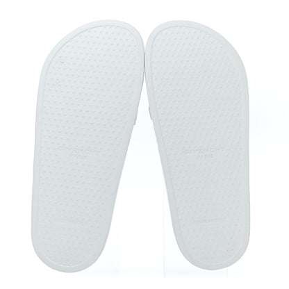 Givenchy Rubber Logo Womens Pool Slide Sandals 38 White Red 4 of 4