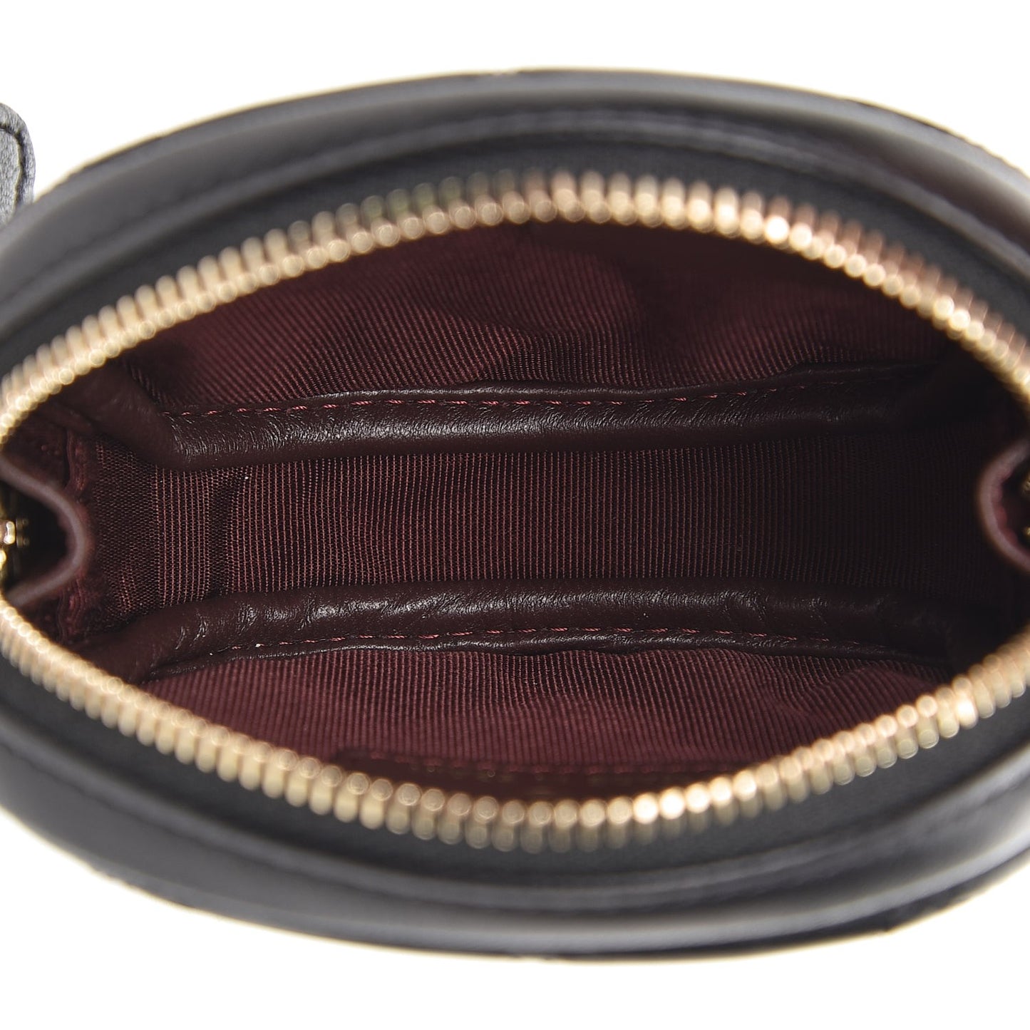 Lambskin Quilted Zip Around Classic Coin Purse Black