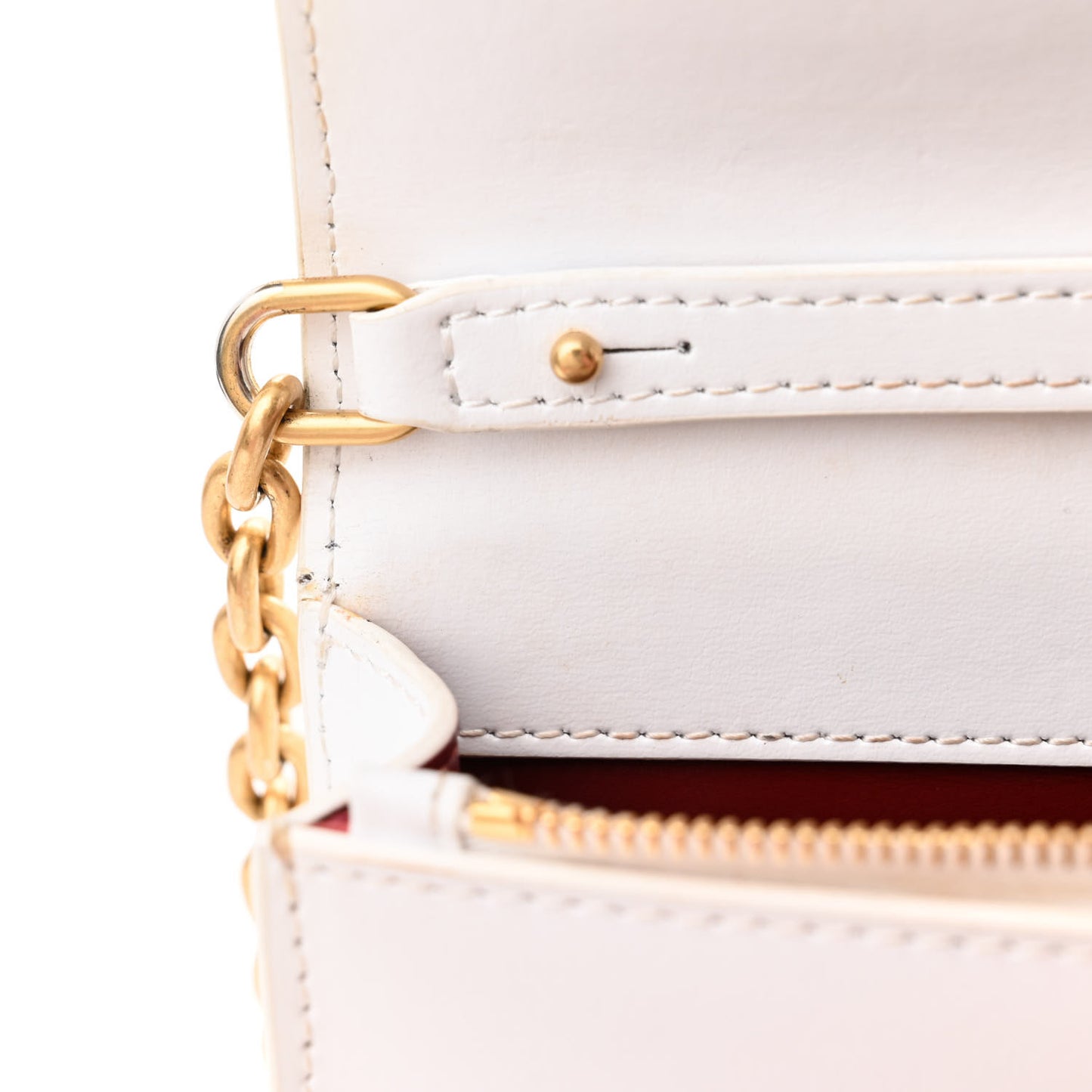 Calfskin Jitney 0.5 Shoulder Bag White