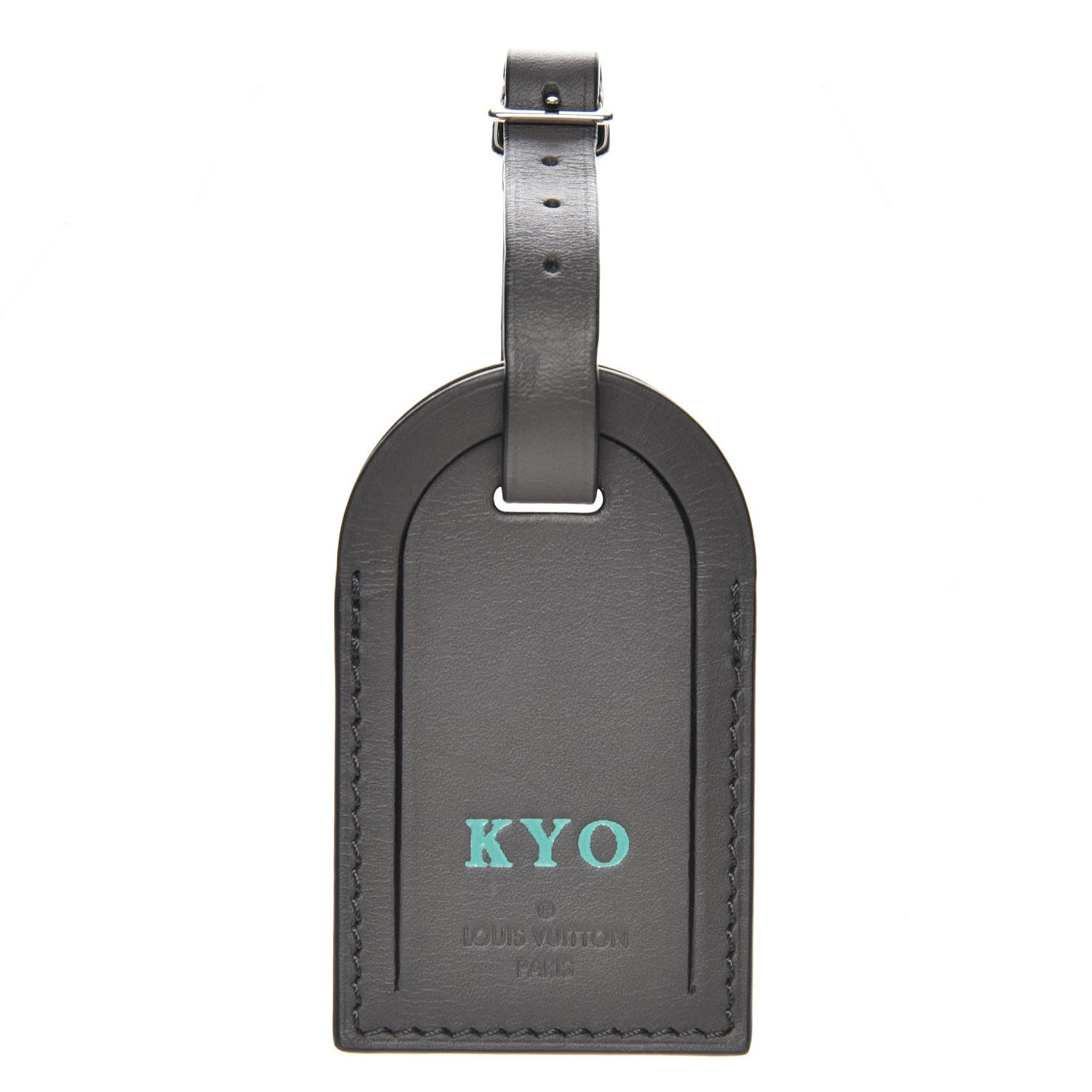 Louis Vuitton Calfskin Luggage Tag Grey 1 of 2