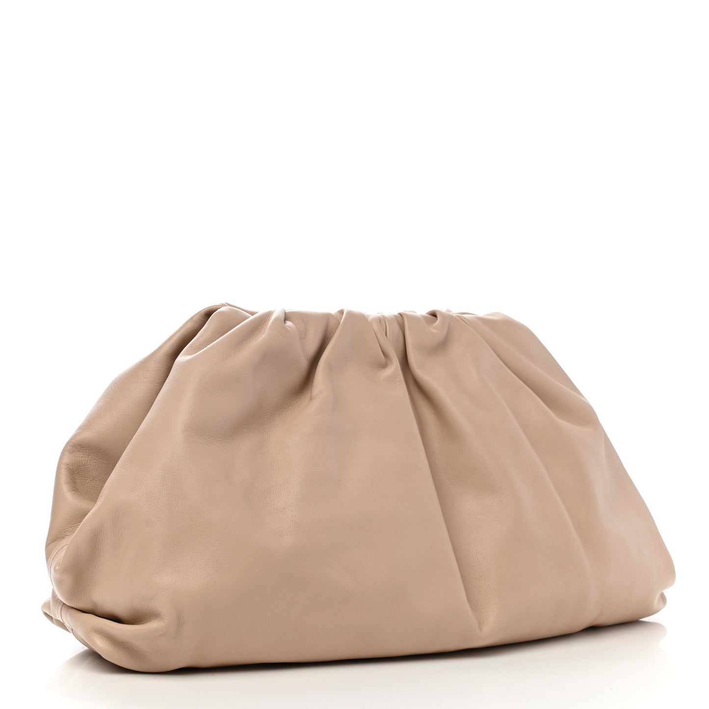Smooth Butter Calf The Pouch Oversized Clutch Nude