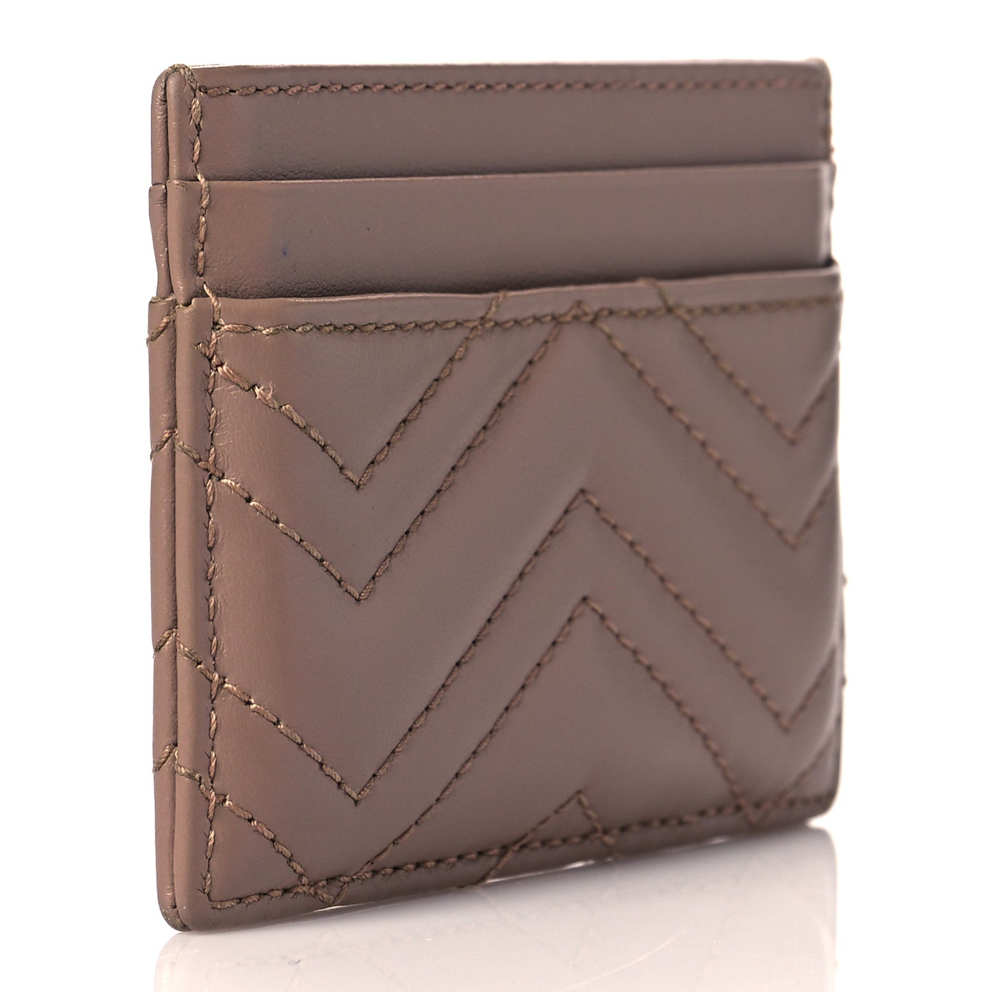 Calfskin Matelasse GG Marmont Card Holder Porcelain Rose