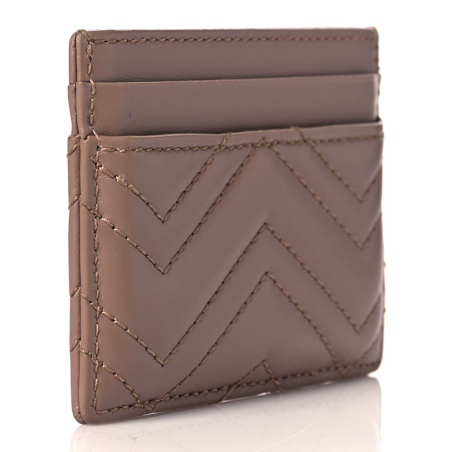 Gucci Calfskin Matelasse GG Marmont Card Holder Porcelain Rose 3 of 10