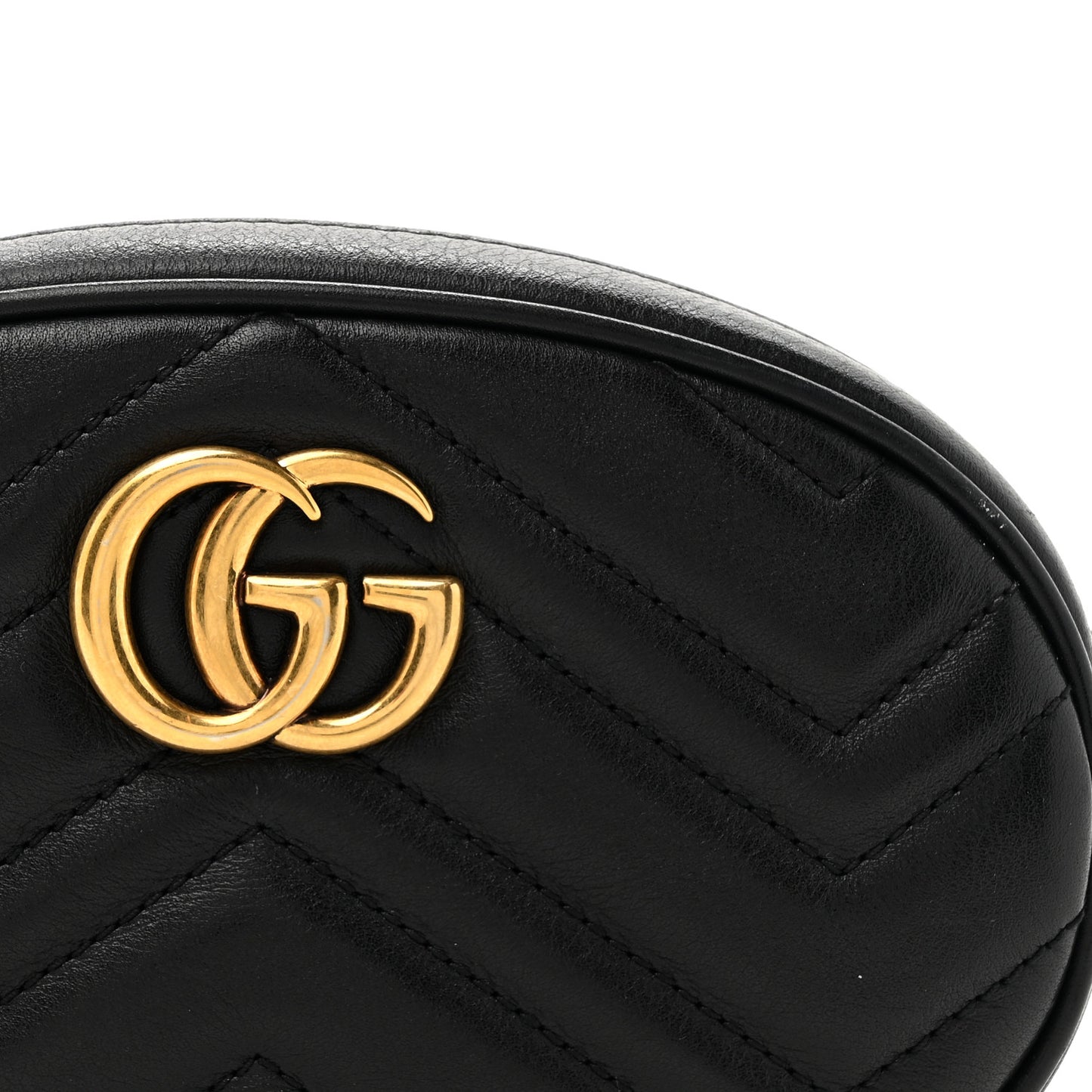 Calfskin Matelasse GG Marmont Belt Bag 95 38 Black