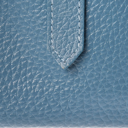 Hermes Taurillon Clemence Bearn Wallet Blue Jean 12 of 12