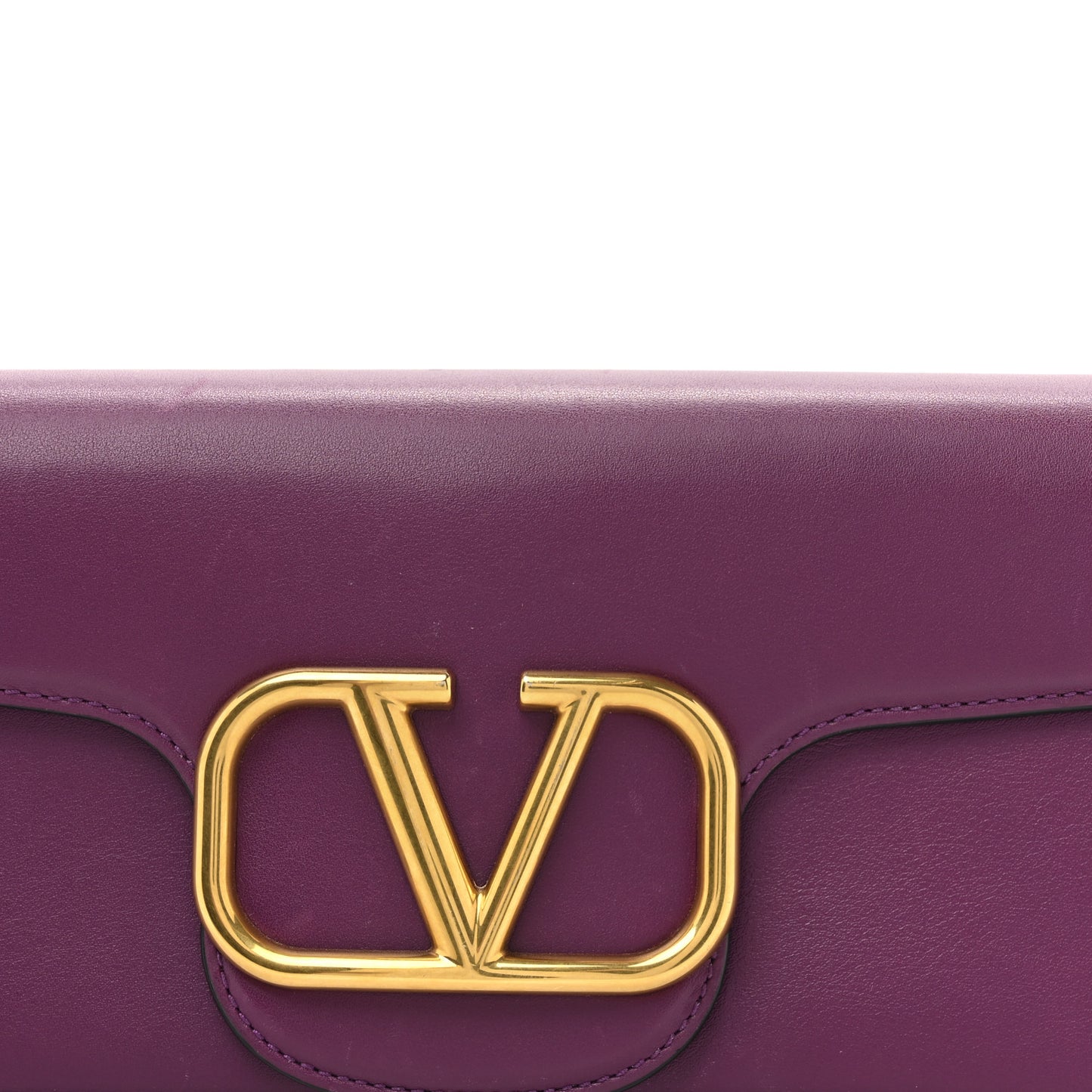 Calfskin Vlogo Loco Shoulder Bag Prune