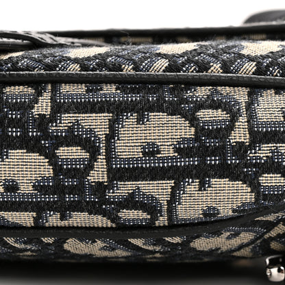 Christian Dior Oblique Mens Saddle Bag Blue 10 of 12
