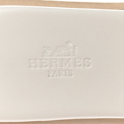 Hermes Calfskin Cork Eze 30 Sandals 36 White 7 of 8