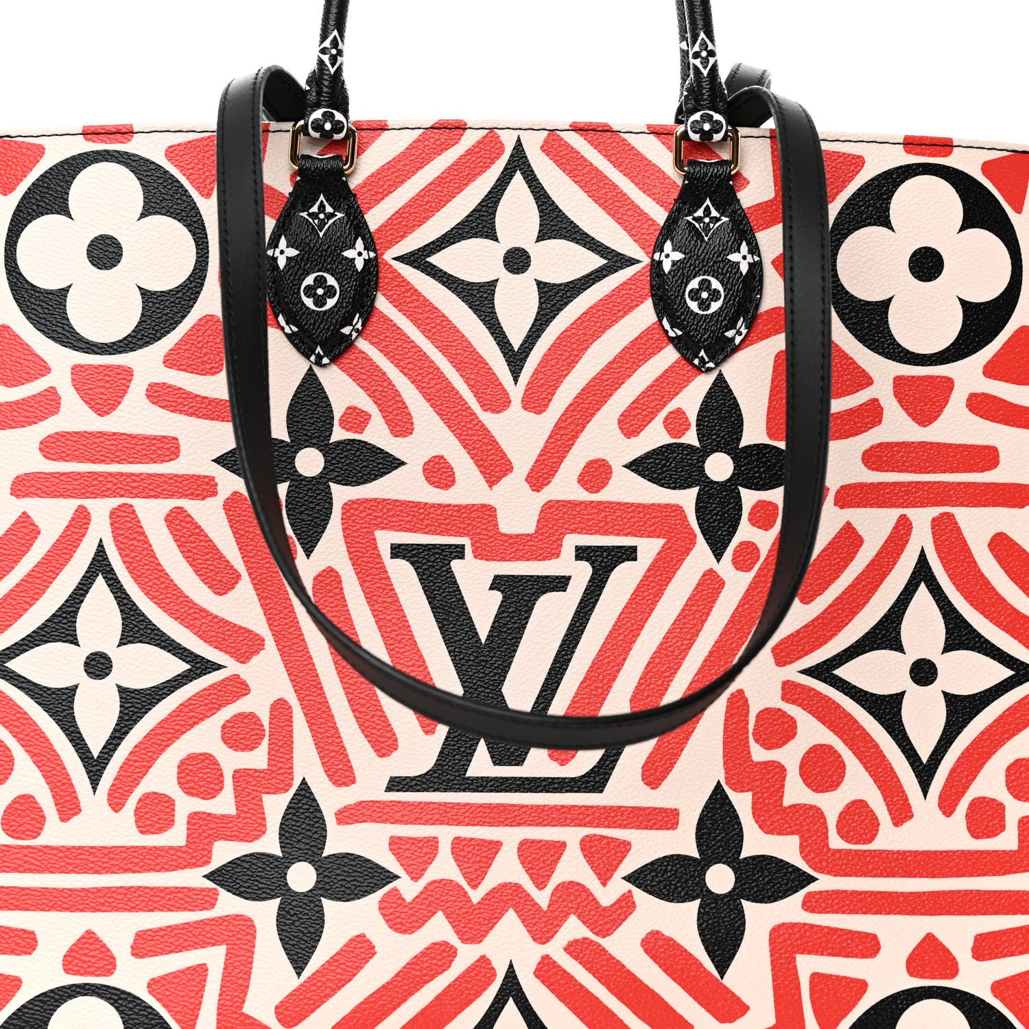 Louis Vuitton Monogram Giant Crafty Onthego GM Creme Rouge Black 7 of 9