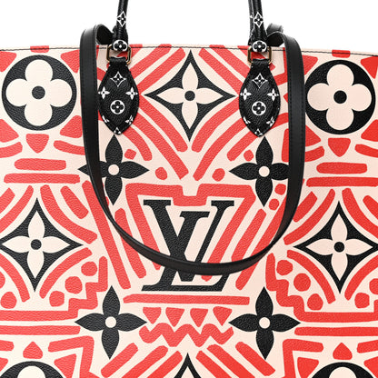 Louis Vuitton Monogram Giant Crafty Onthego GM Creme Rouge Black 7 of 9