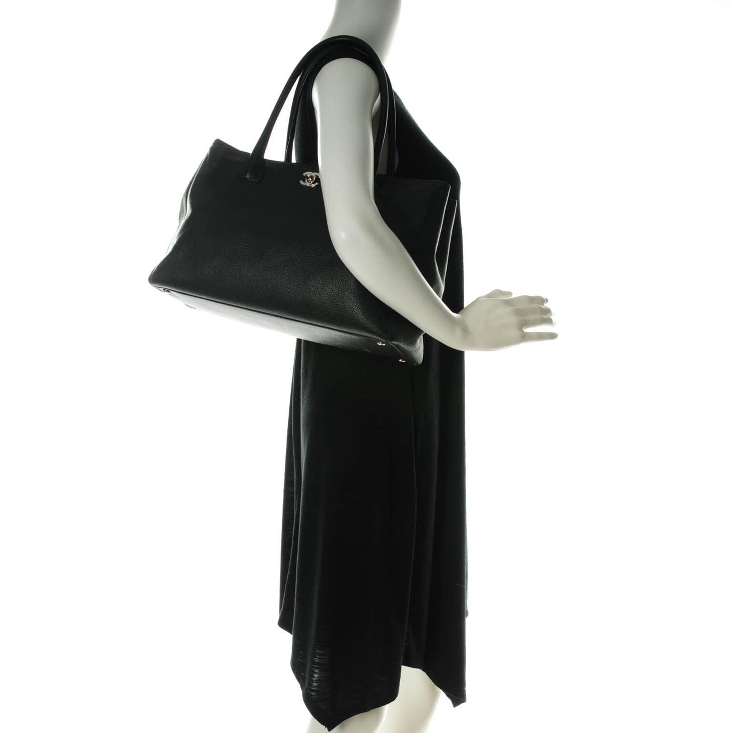 Chanel Calfskin Cerf Executive Shopper Tote Black 2 of 8
